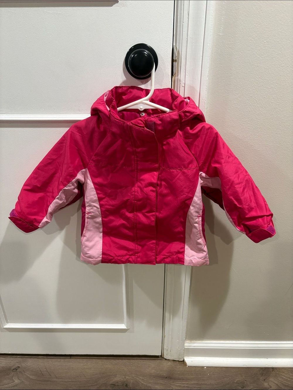 Circo Bright Pink and Light Pink Hooded Puffer Jacket